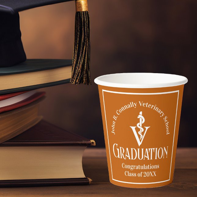 Vasos De Papel Partido de Graduación de la Escuela Veterinaria Na (Subido por el creador)