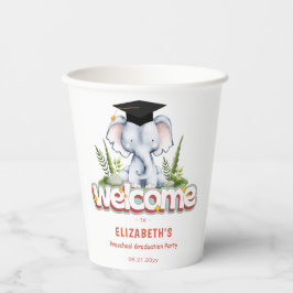 Vasos De Papel Partido de Graduación de Niños Elefantes Animales