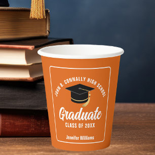 Vasos De Papel Partido de Graduación de Personalizado de Graduado