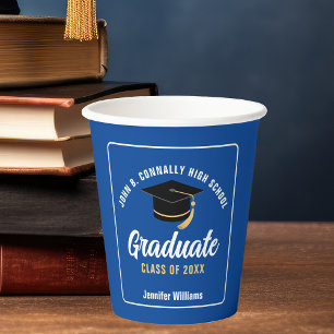 Vasos De Papel Partido de Graduación de Personalizados de Graduad