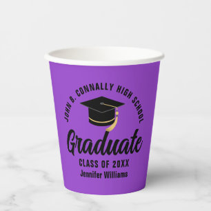 Vasos De Papel Partido de Graduación de Personalizados Graduados 
