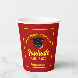 Vasos De Papel Partido de Graduación de Personalizados Graduados 