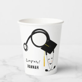 Vasos De Papel Partido de Graduación Escolar de enfermería