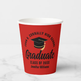 Vasos De Papel Partido de Graduación Personalizada de Graduado Ne