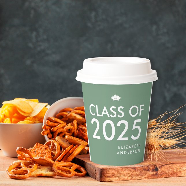 Vasos De Papel Partido de Graduación Personalizada del Verde Masa (Subido por el creador)