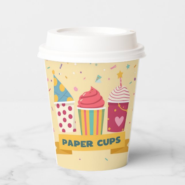 Vasos De Papel Party Design (Anverso)