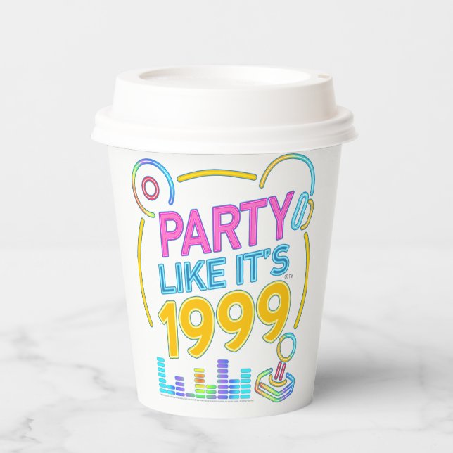 Vasos De Papel Party Like It’s 1999®™ – Neon Soundtrack (Anverso)
