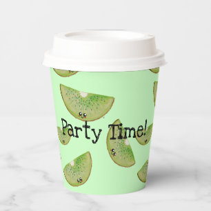 Vasos De Papel Party Time! Kawaii Kiwi taza de papel