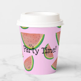 Vasos De Papel Party Time! Kawaii Watermelon Paper taza