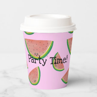 Vasos De Papel Party Time! Kawaii Watermelon Paper taza