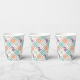 Vasos De Papel Pascua de cuadros escoceses  