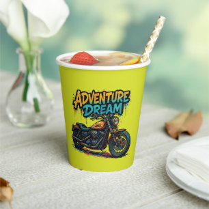 Vasos De Papel Paseo de Sueño de Aventura / Motocicleta Chopper V