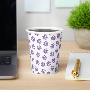 Vasos De Papel Pasta de perro, garras de perro, garras moradas