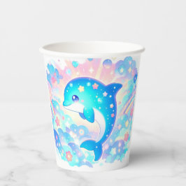 Vasos De Papel Pastel Adorable Dolphin Baby Shower