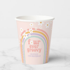 Vasos De Papel Pastel arcoíris cuatro siempre genial cumpleaños 4