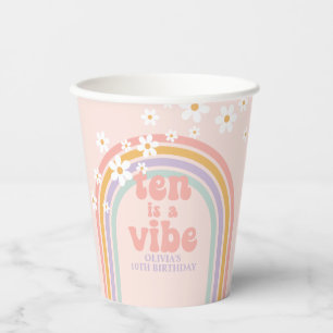 Vasos De Papel Pastel arcoiris Ten es el décimo cumpleaños de Vib