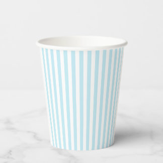 Vasos De Papel Pastel Blue and White Striped Paper Cups