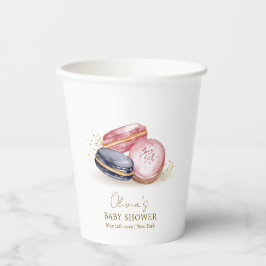 Vasos De Papel Pastel Bonjour Bébé Macarons francés Baby Shower