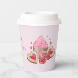 Vasos De Papel Pastel de San Valentín, galleta, tetas