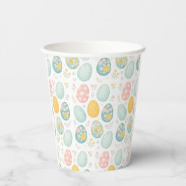 Vasos De Papel Pastel Easter Eggs Floral Pattern - Cute Spring 