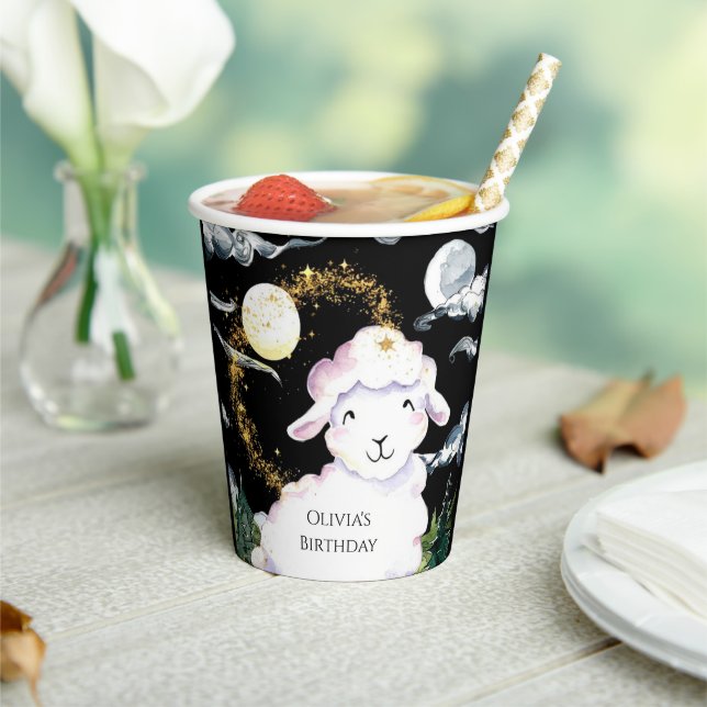 Vasos De Papel Pastel Enchanted Sheep Cumpleaños (in situ)