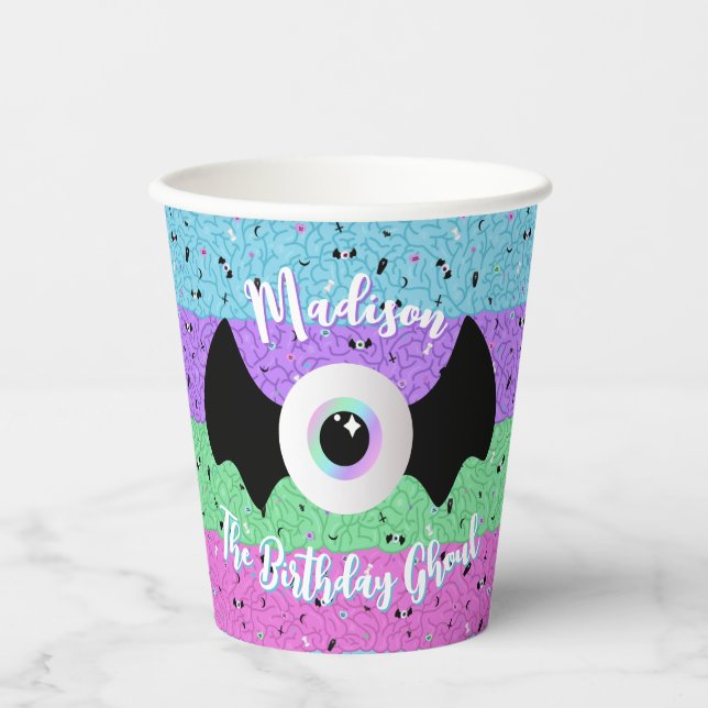 Vasos De Papel Pastel Goth Brains (Anverso)