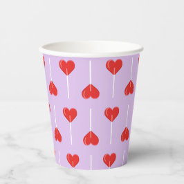Vasos De Papel Pastel Love Suckers Red