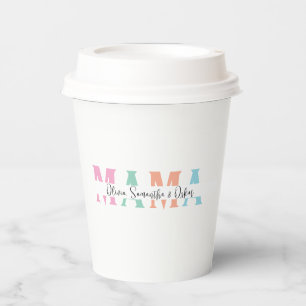 Vasos De Papel Pastel MAMA - Día de la Madre