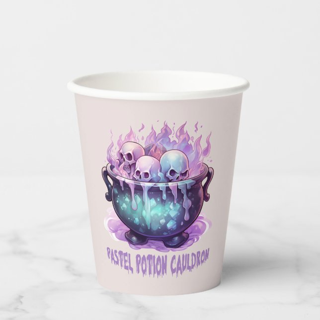 Vasos De Papel Pastel Potion Cauldron (Anverso)