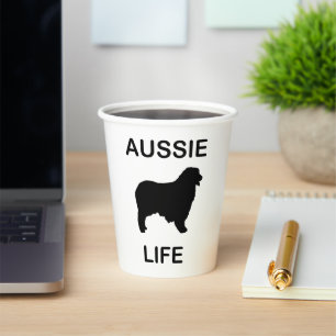 Vasos De Papel pastor australiano aussie vida