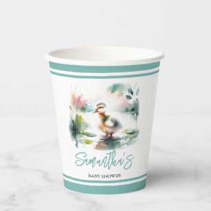 Vasos de Papel Patito Bebé Niño Shower