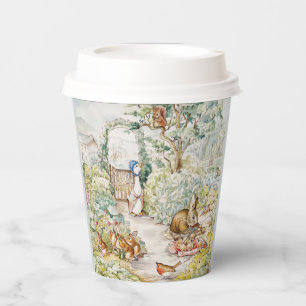 Vasos De Papel Pato de charco clásico en un jardín