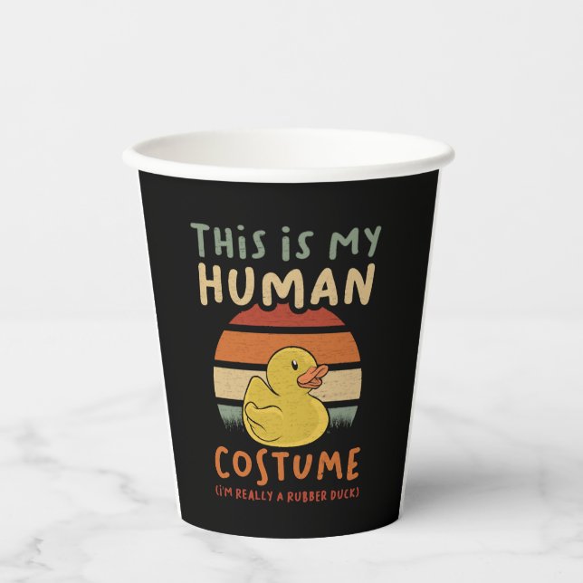 Vasos De Papel Pato de Halloween (Anverso)