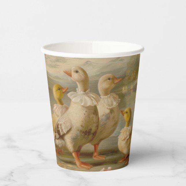 Vasos De Papel Patos - Taza de papel de 236 ml (Izquierda)