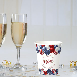 Vasos De Papel Patria de cumpleaños patriótica Estados Unidos ban