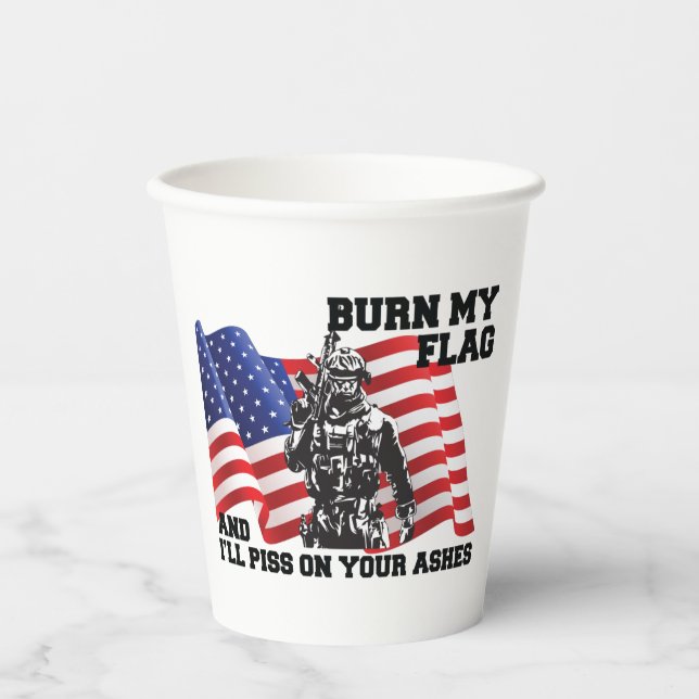 Vasos De Papel Patriota americano (Anverso)