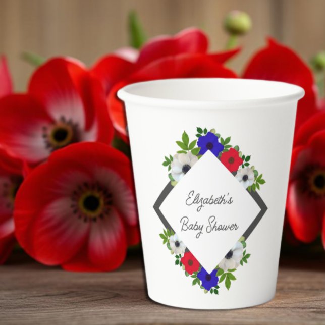 Vasos De Papel Patriotic Panda Anemone Baby Shower (Subido por el creador)