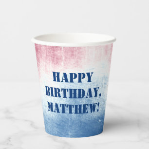 Vasos De Papel Patriótico 4 de julio Fiesta personalizado de tin