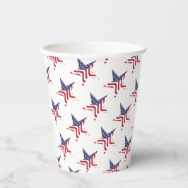 Vasos de papel patrióticos bandera estadounidense
