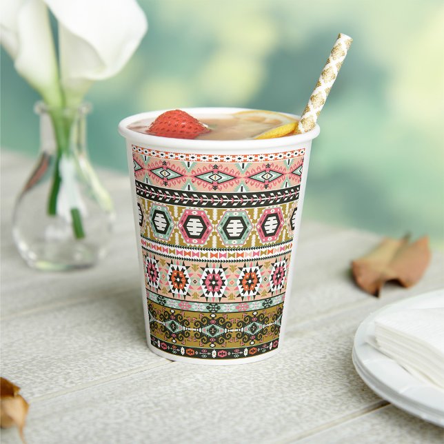 Vasos De Papel Patrón azteca (Subido por el creador)