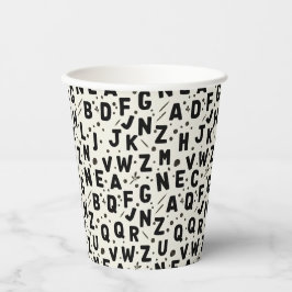 Vasos De Papel Patrón clásico de erudito de medianoche