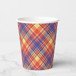 Vasos De Papel Patrón Colorfull Trendy Geométrica Vintage