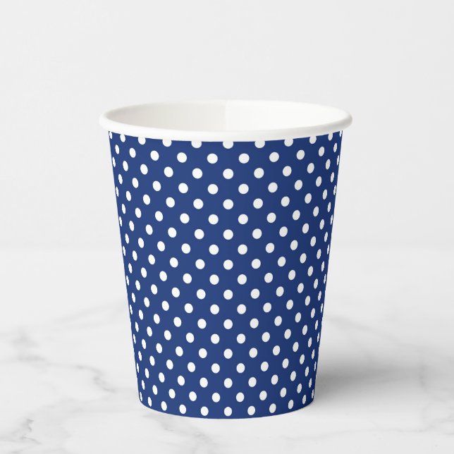 Vasos De Papel Patrón con puntos de polka blanco (Izquierda)