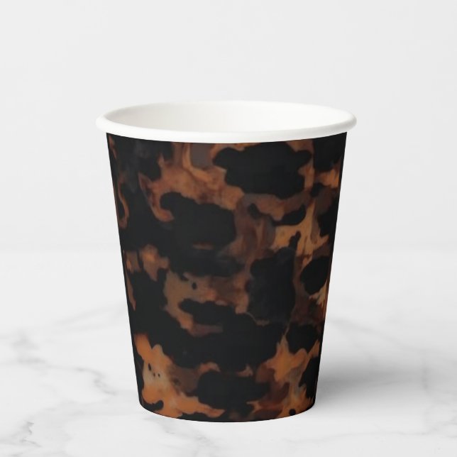 Vasos De Papel Patrón continuo de caparazón de tortuga, caparazón (Anverso)