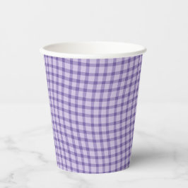 Vasos De Papel Patrón continuo de cuadros púrpura a cuadros
