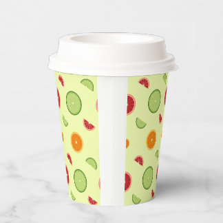 Vasos De Papel Patrón continuo de rodajas de naranja