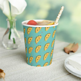 Vasos De Papel Patrón Cute Kawaii Taco