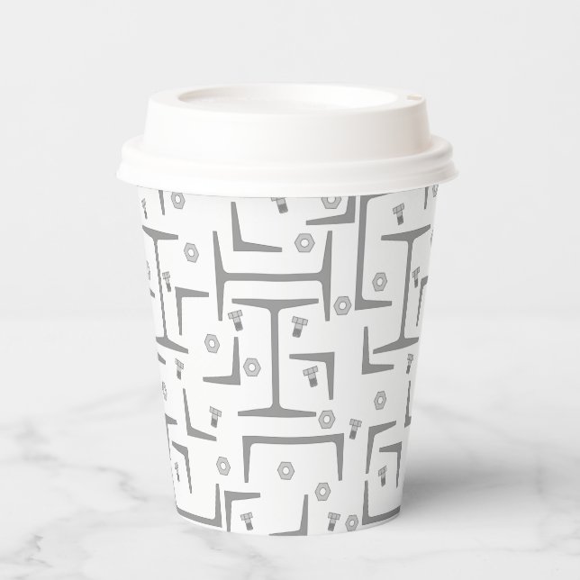Vasos De Papel Patrón de acero estructural (Anverso)