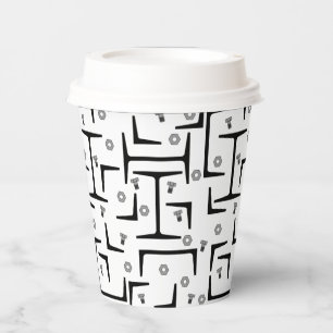 Vasos De Papel Patrón de acero estructural