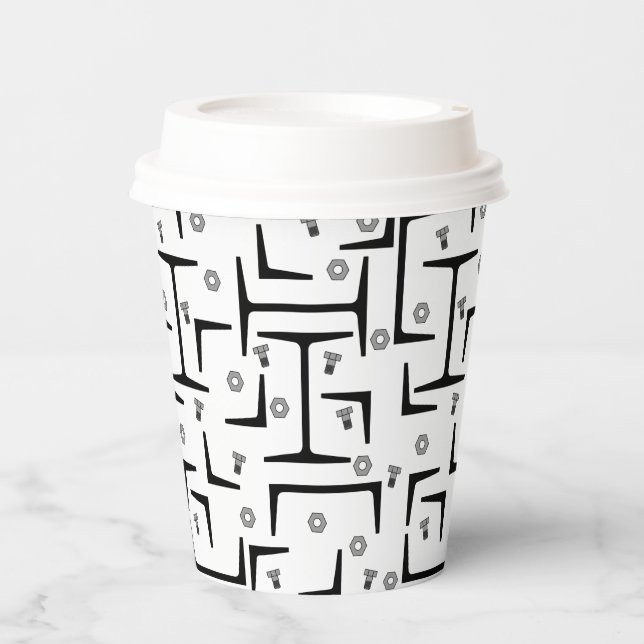 Vasos De Papel Patrón de acero estructural (Anverso)